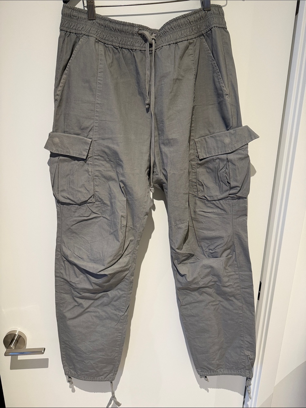 John Elliot Men's Gray Cargo Jogger Pants - Casual Utility Style